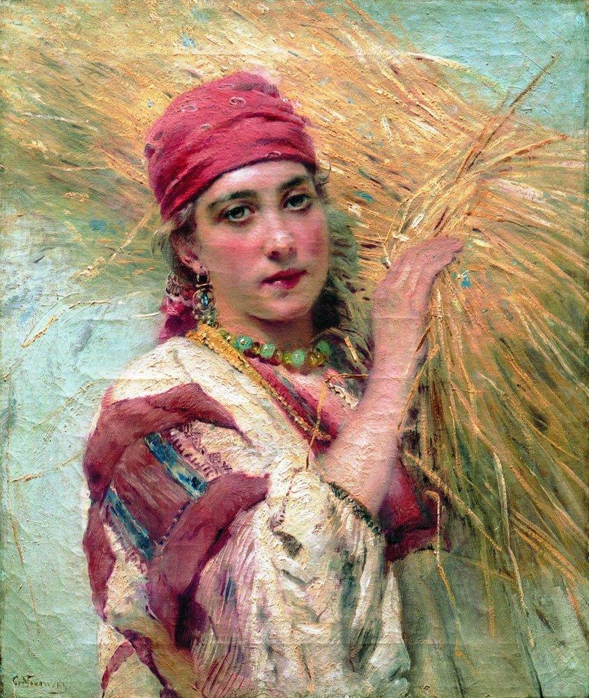 Girl with a sheaf