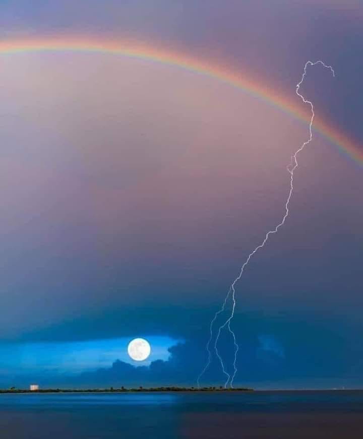 Lighting Bolt and a Beautiful Rainbow