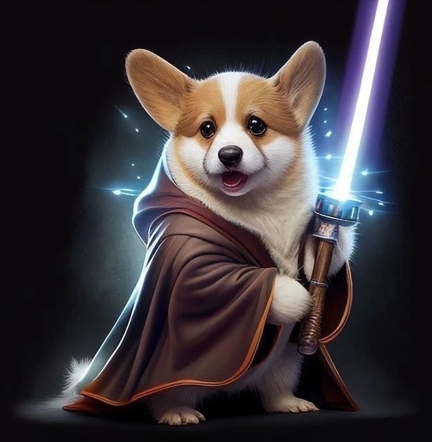 May the Force Corgi with you