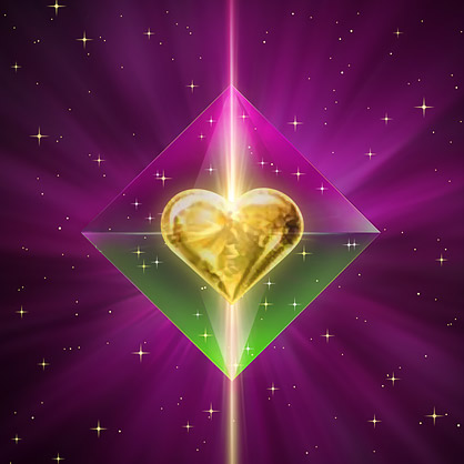 Golden Heart in Diamond Alignment