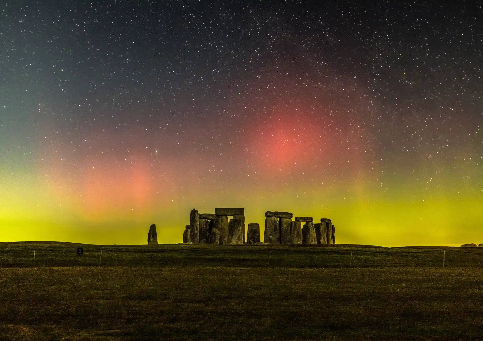 Aurora Lights Stonehenge