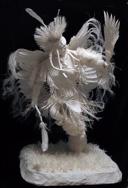 Beautiful Paper Native American Sculpture