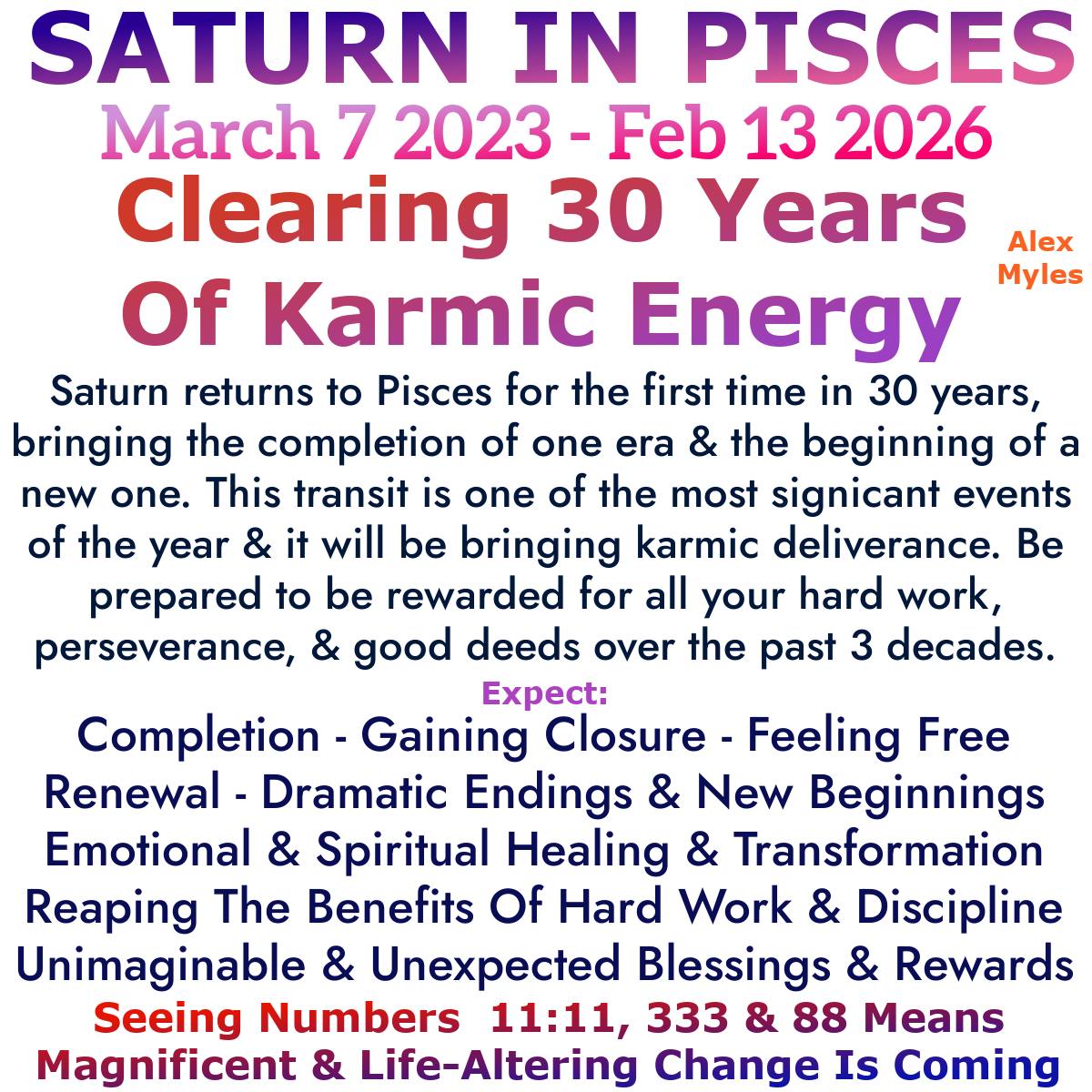 Saturns transit into Pisces