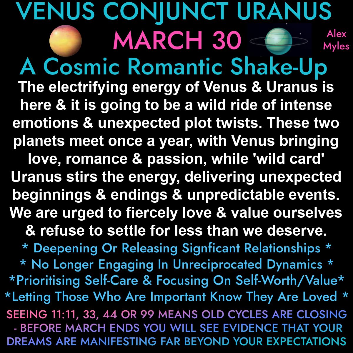 Venus conjunct Uranus in Taurus