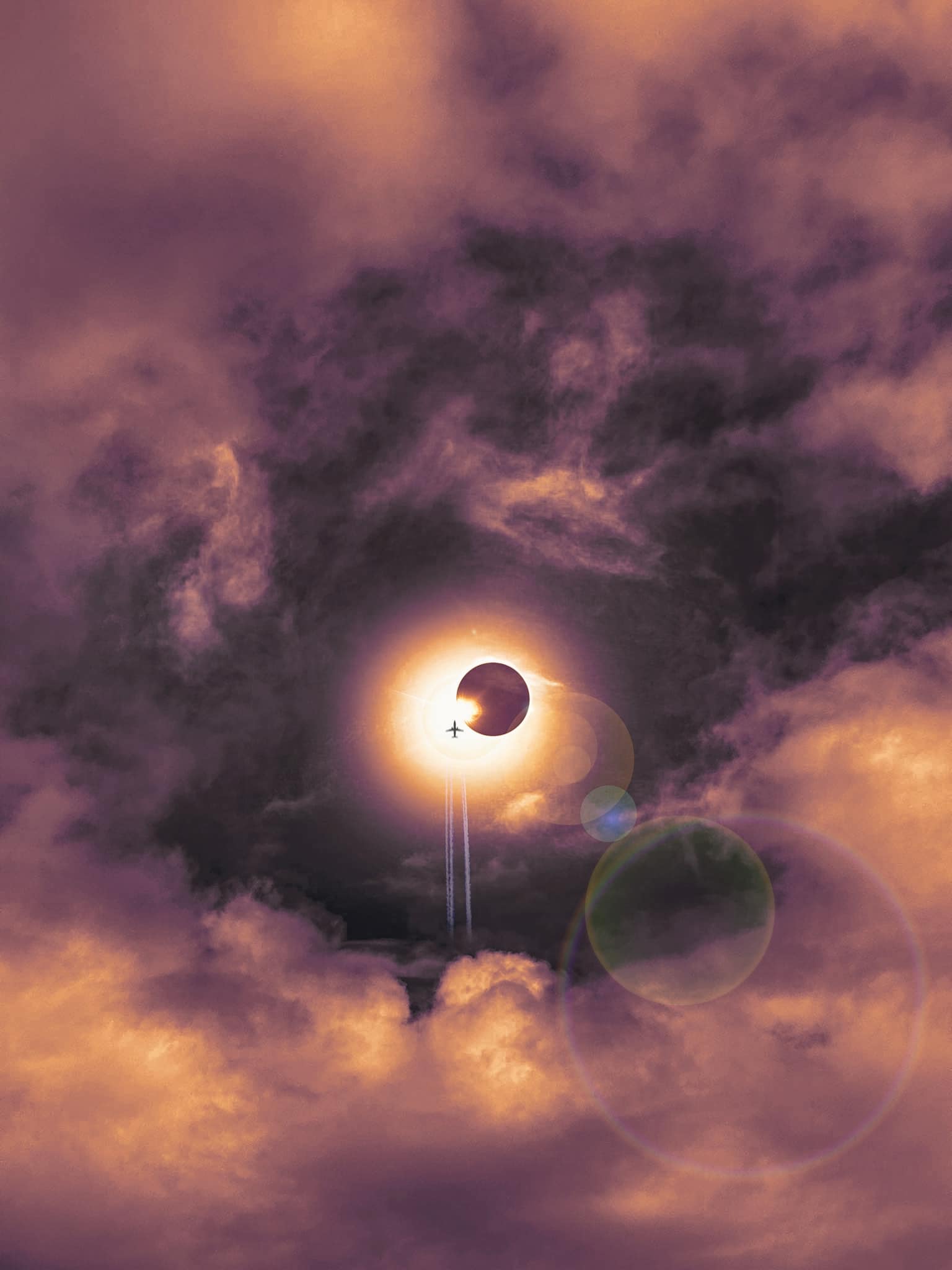 Partial Hybrid Solar eclipse