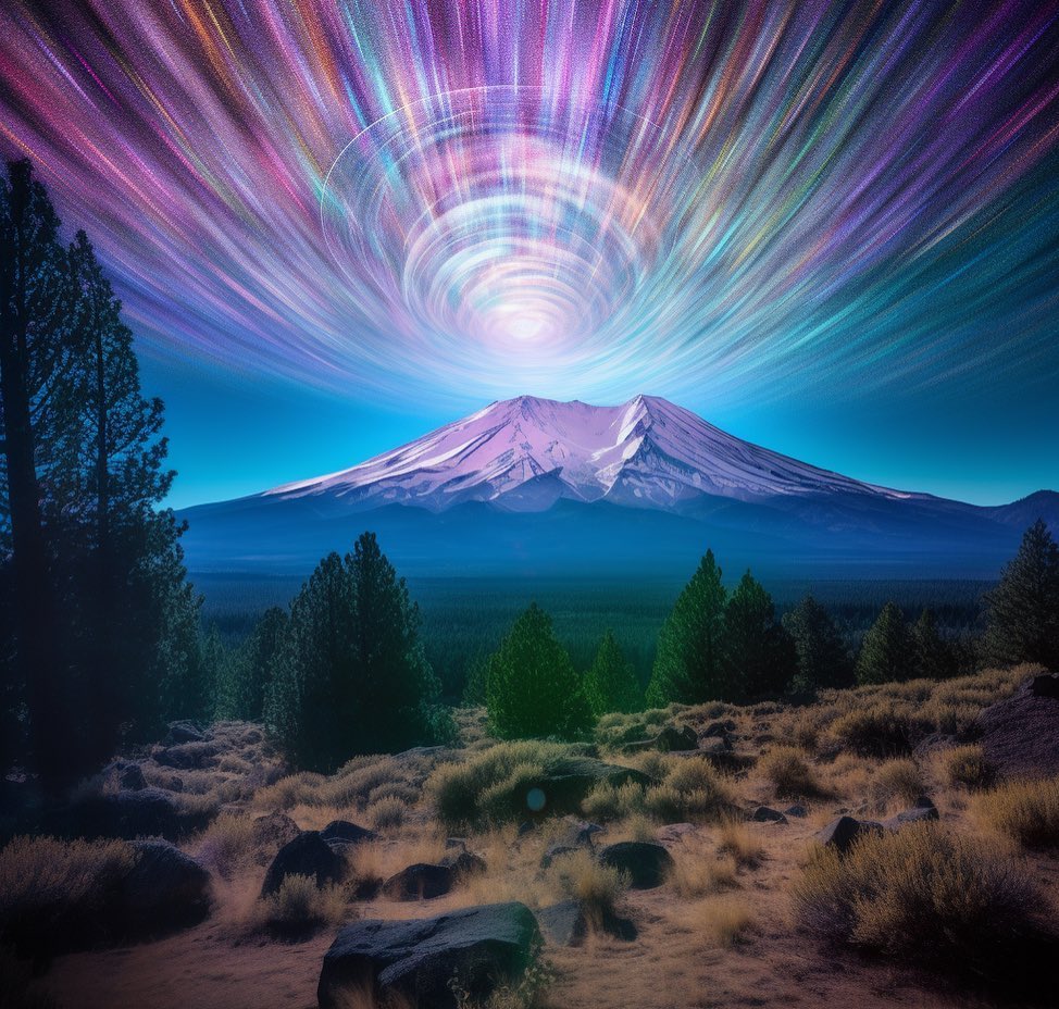 Dimensional energy signatures over Mount Shasta … full spectrum Light