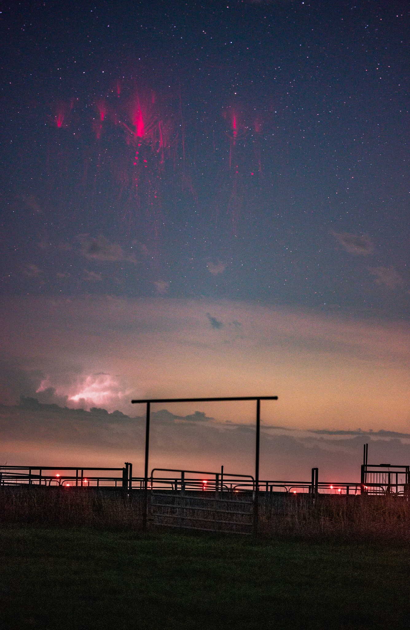 Texas red sprites