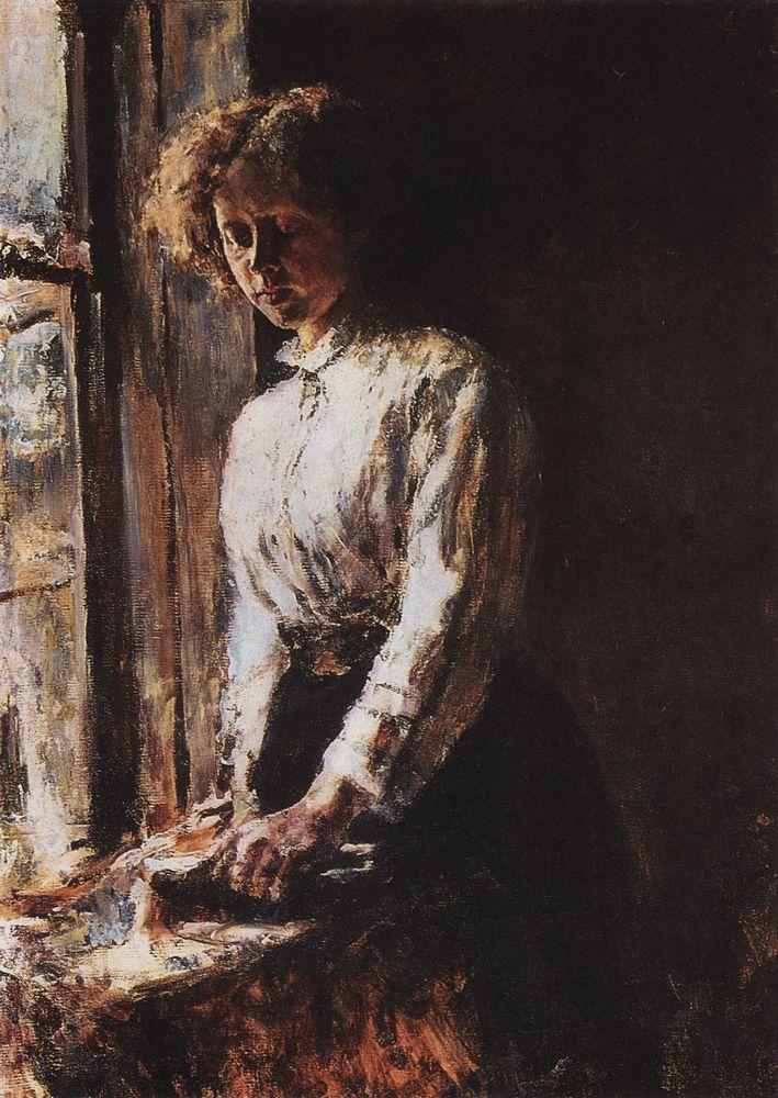 By the Window. Portrait of Olga Trubnikova