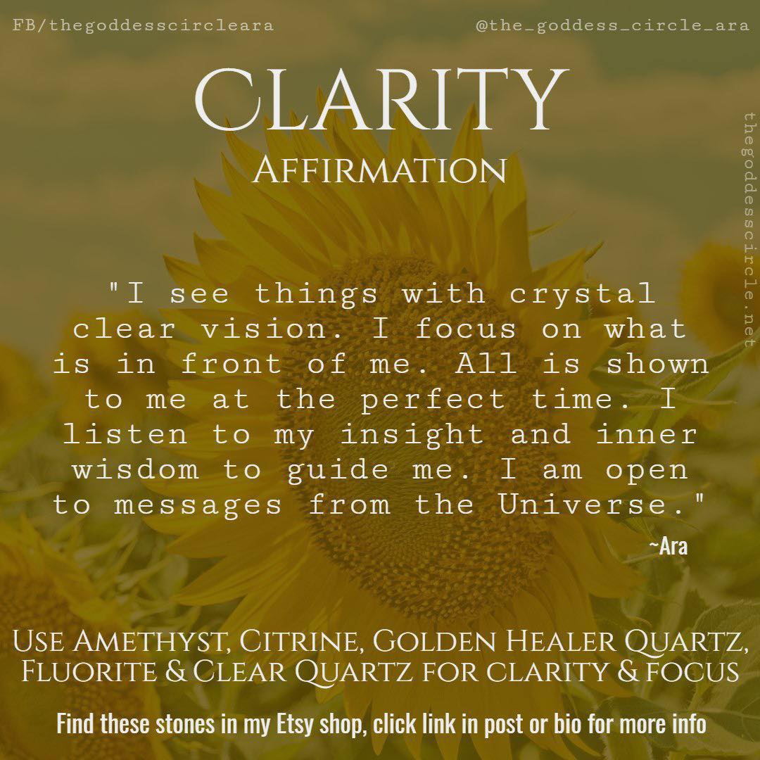 CLARITY AFFIRMATION