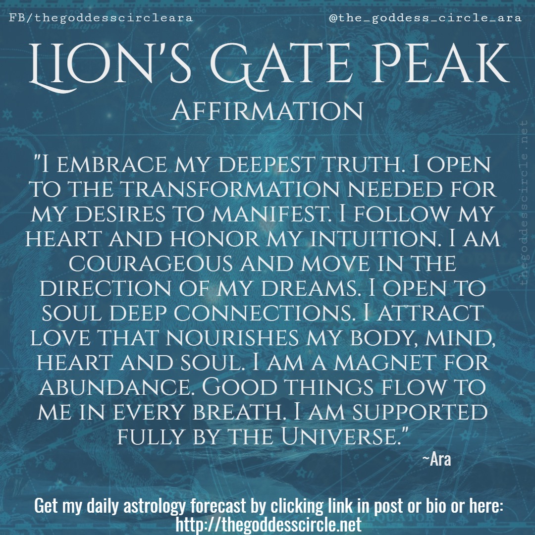 LION'S GATE PEAK AFFIRMATION