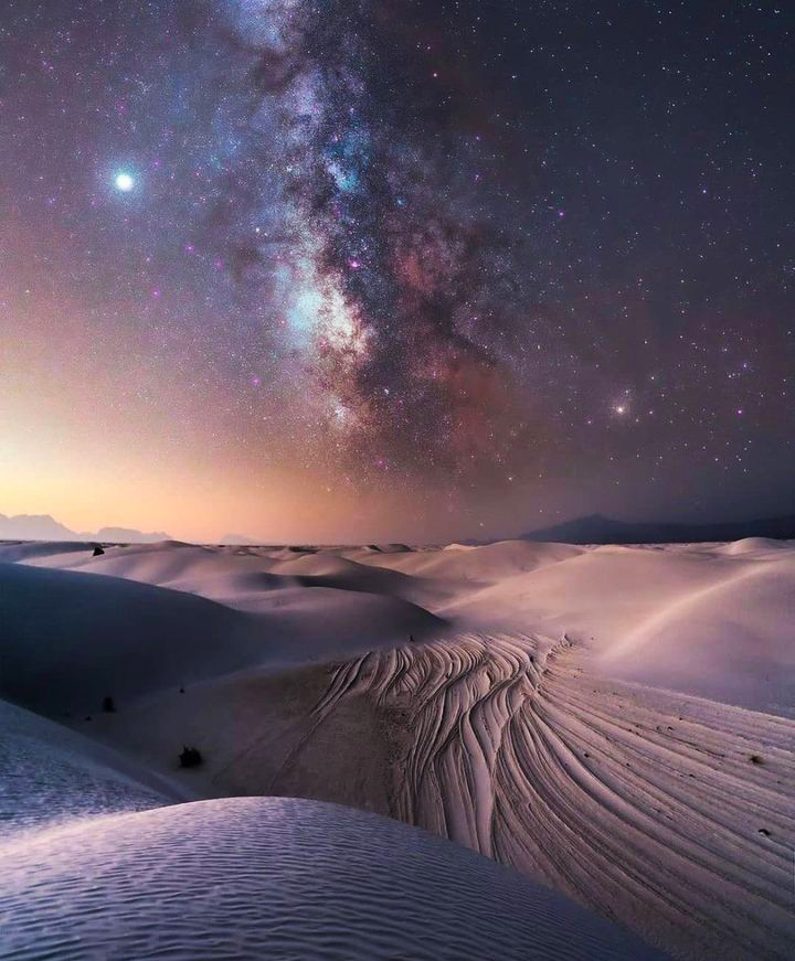 Milky Way over the White Sands National Park in New Mexico