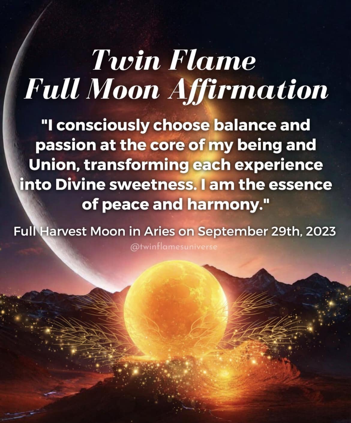 Twin Flame Full Moon Affirmation