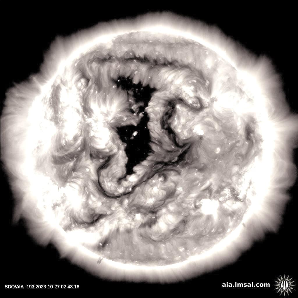 massive coronal hole streaming Solar Winds