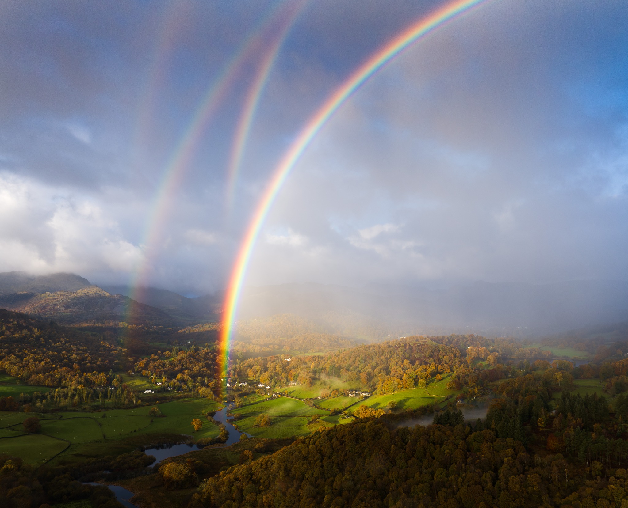 4 Rainbows - captured over United Kingdom