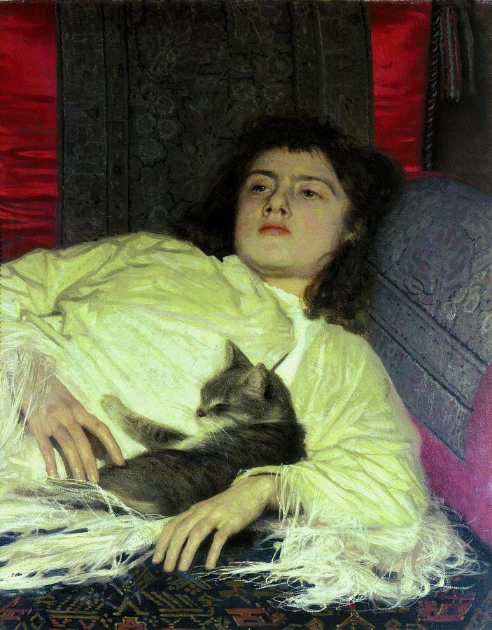 Girl with a Cat