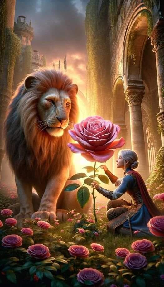 The Lion the lady and the Rose