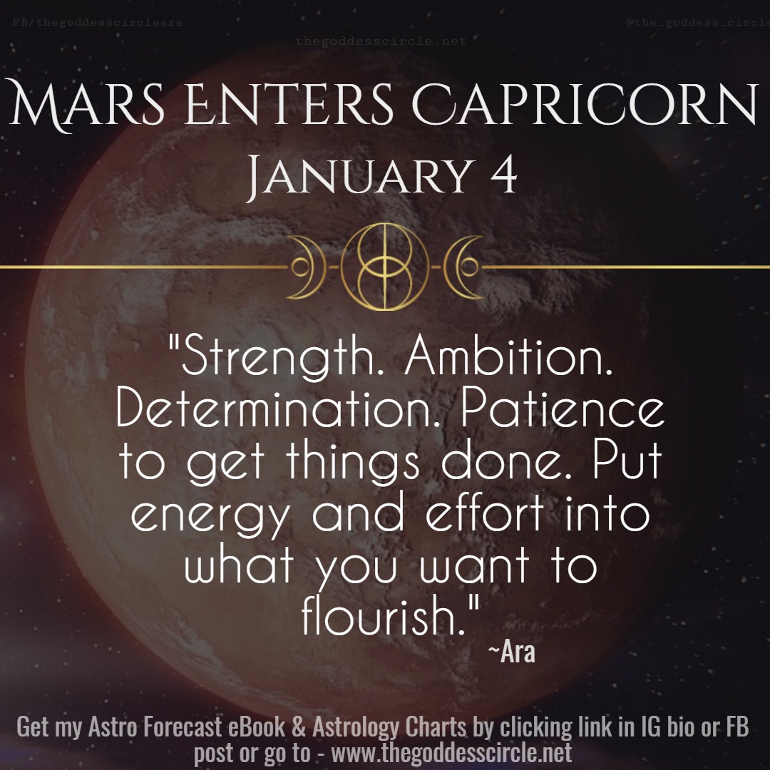 Mars into Capricorn