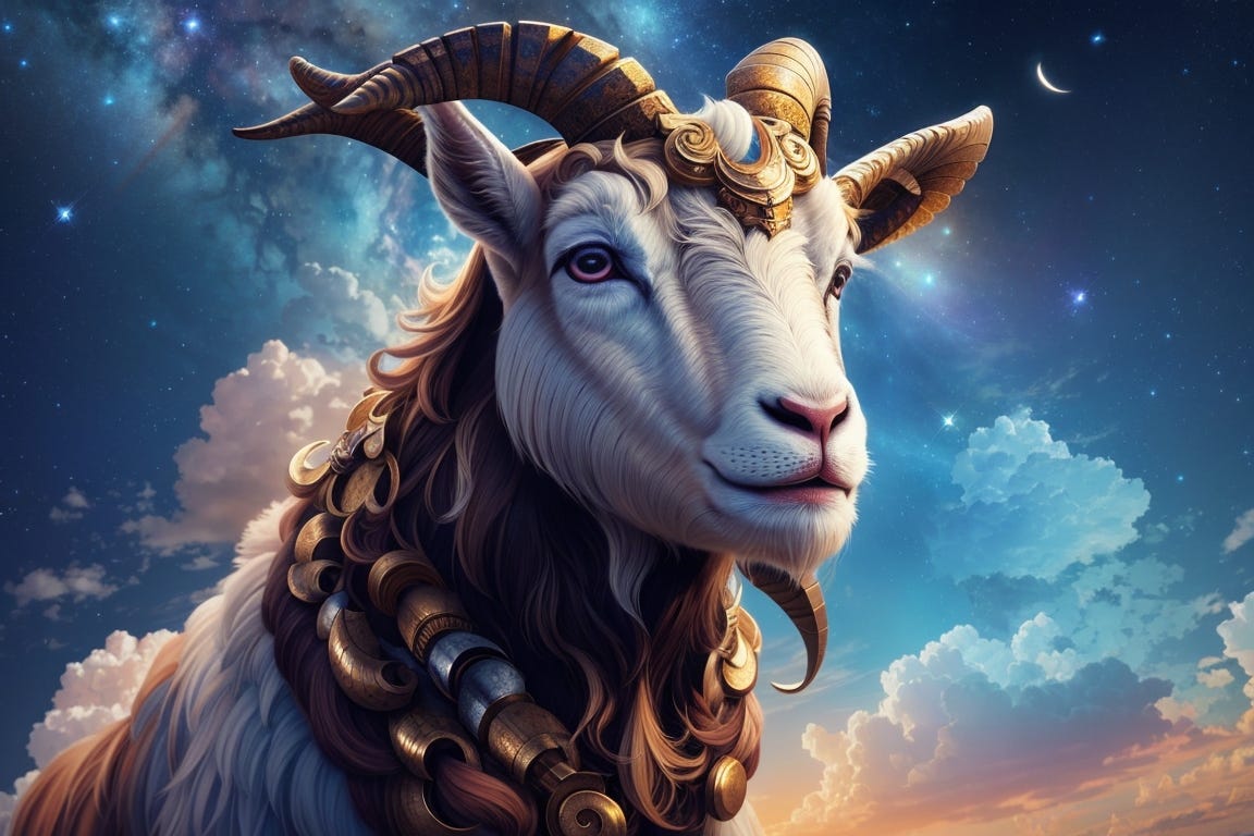 Today we have three planets in goal oriented Capricorn the Goat