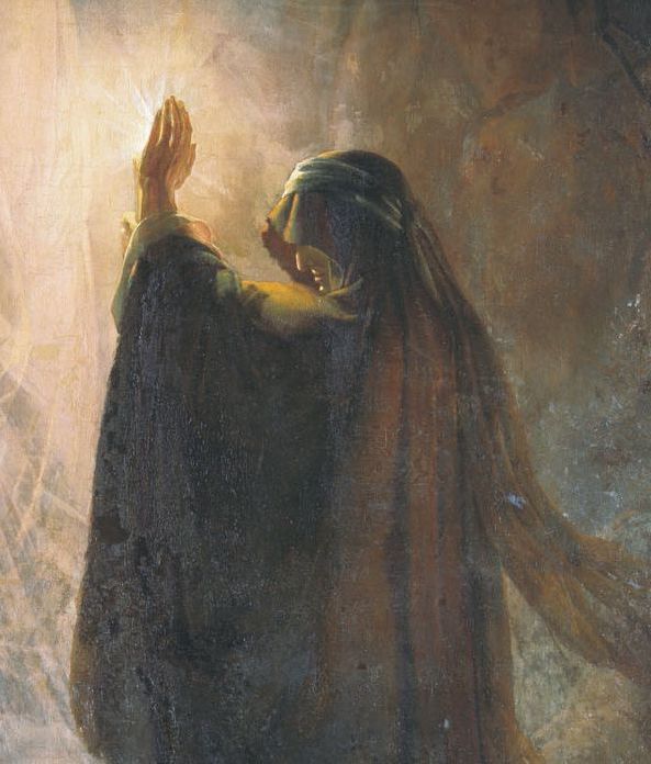 The Sorceress of Endor, detail of The Shade of Samuel Invoked by Saul