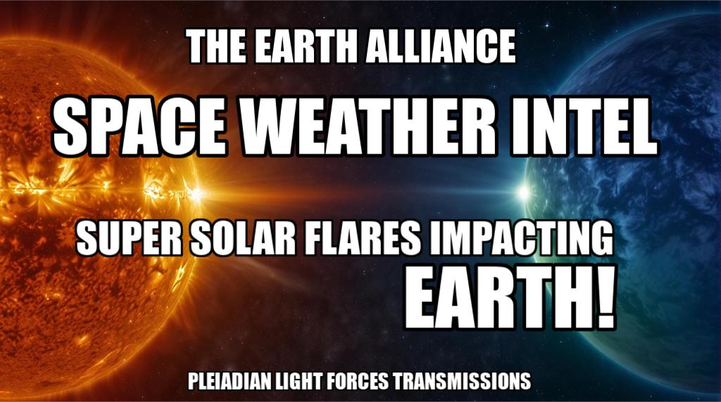 Cascade of Solar Flares Approaching Earth
