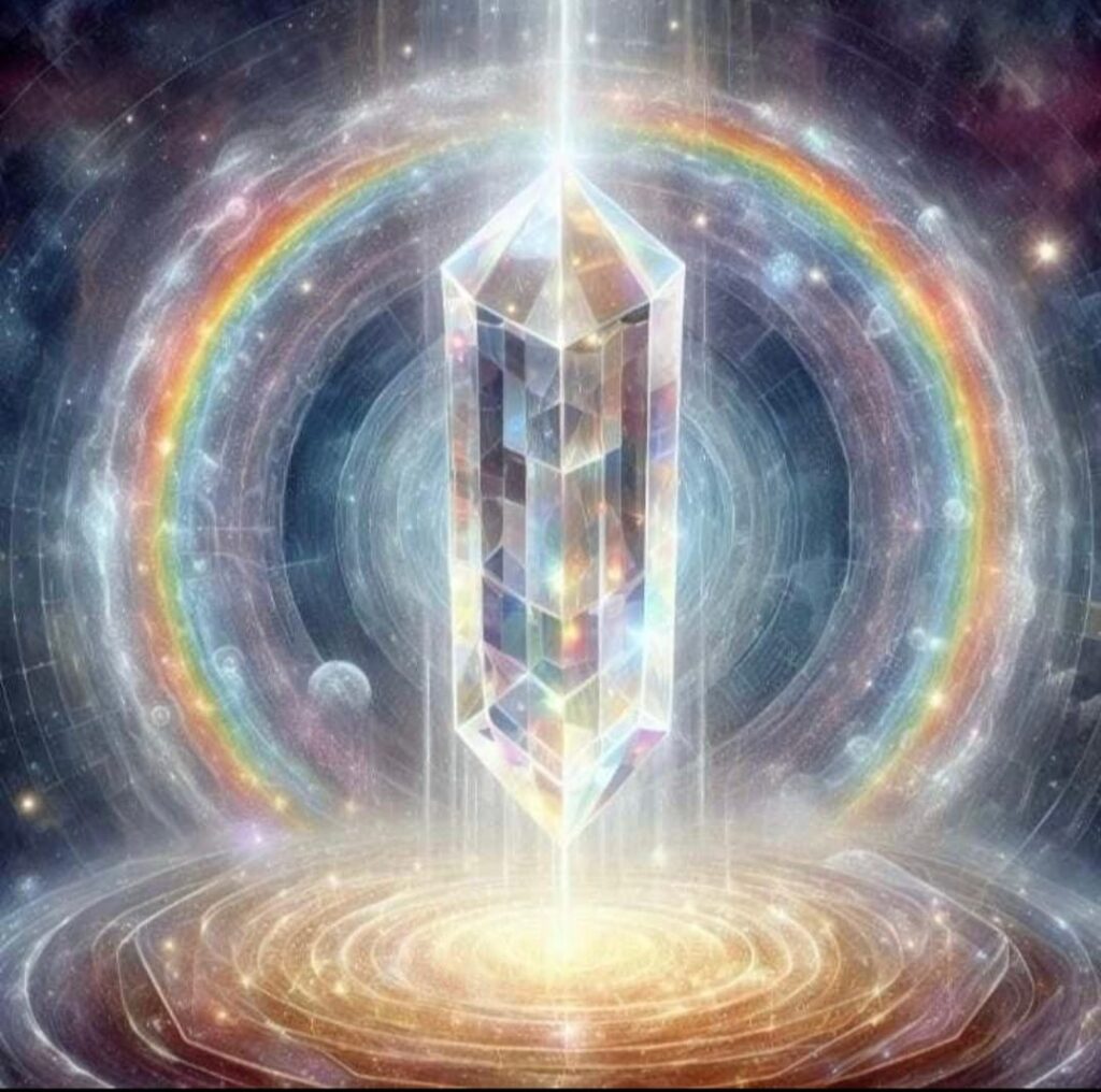 Cosmic Diamond Rainbow Pillars