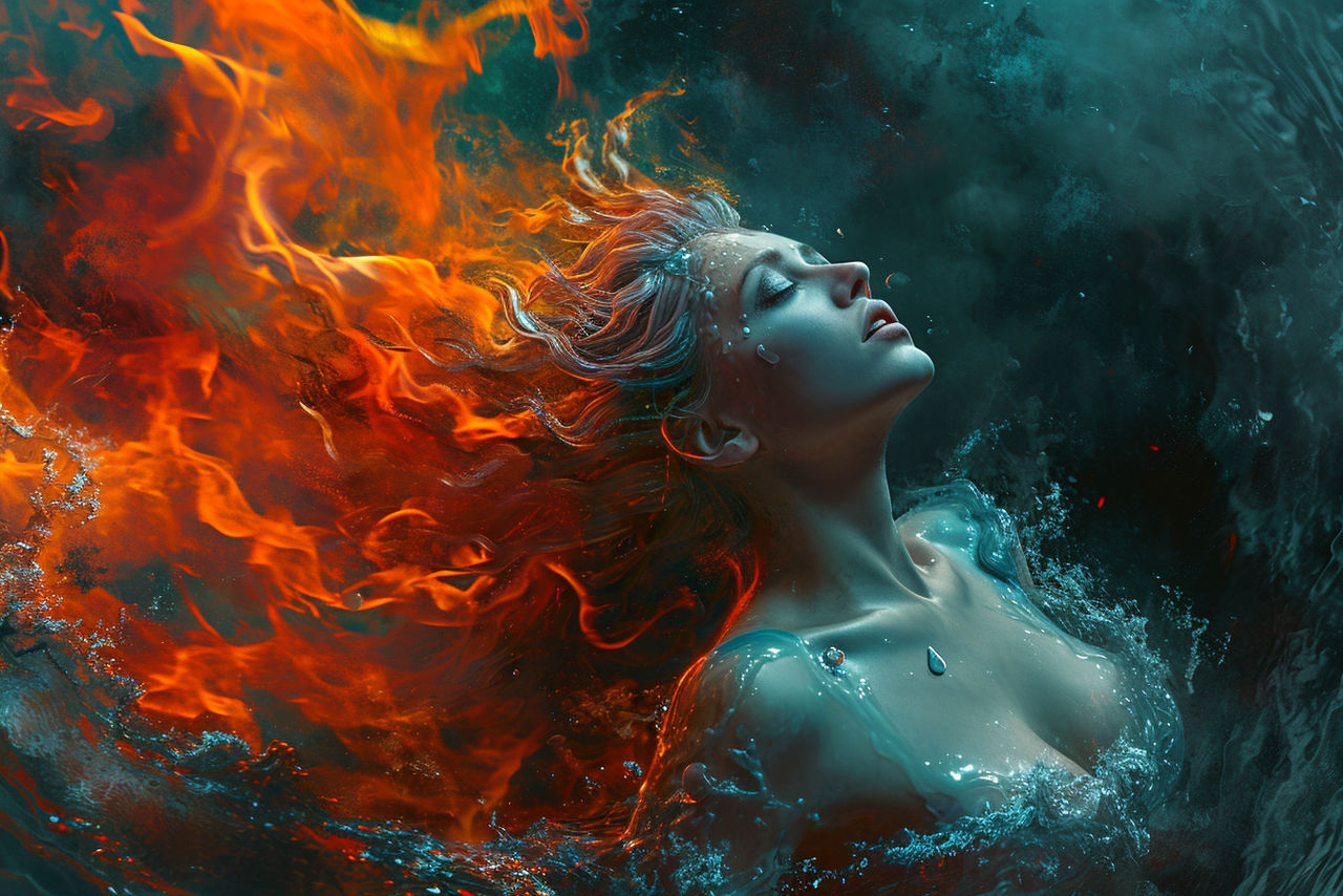 the Moon starts out the day in water sign Pisces, but shifts into fire sign Aries