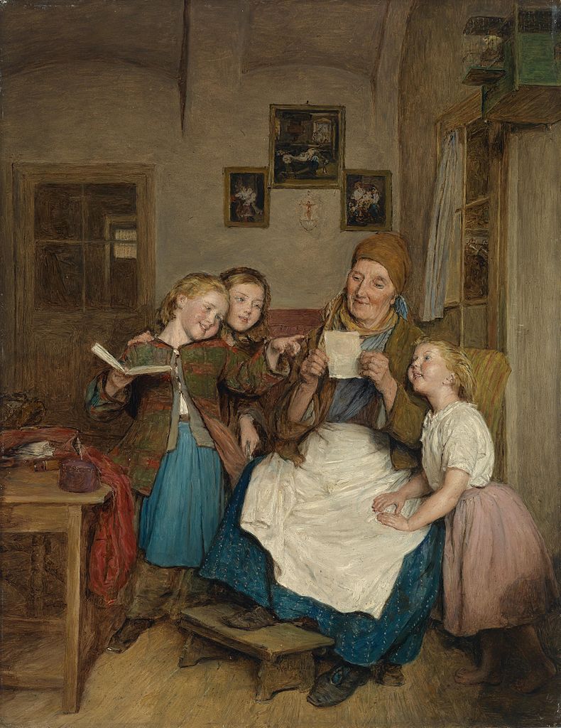 Grandmother with three grandchildren