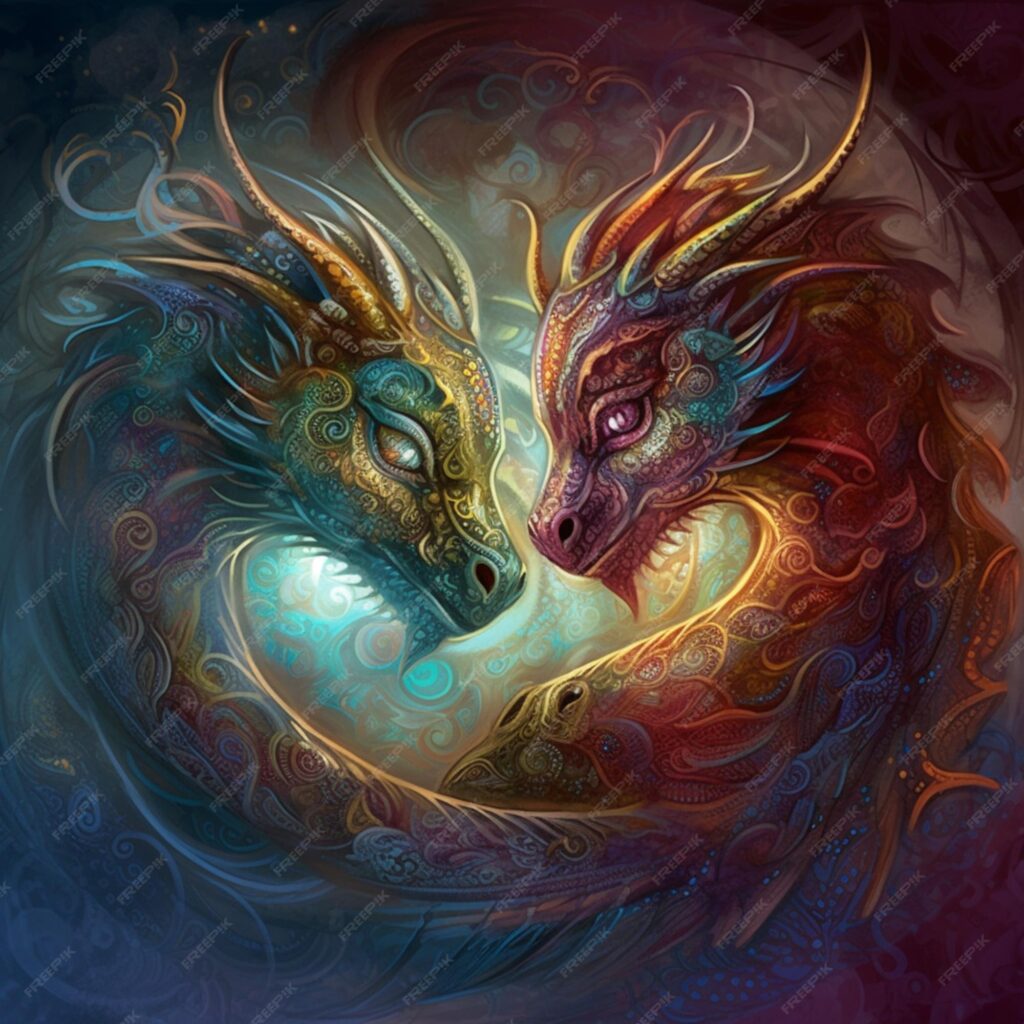 The Dragon Guardians of the twin energies of Lemuria & Atlantis