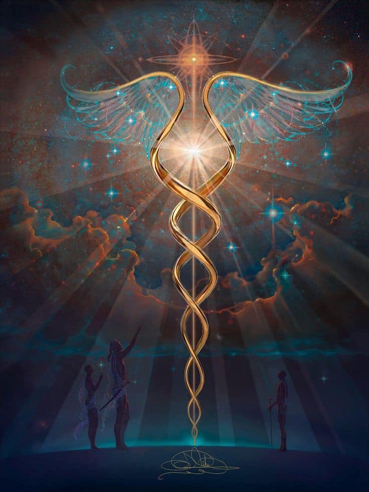 Divine DNA light streams