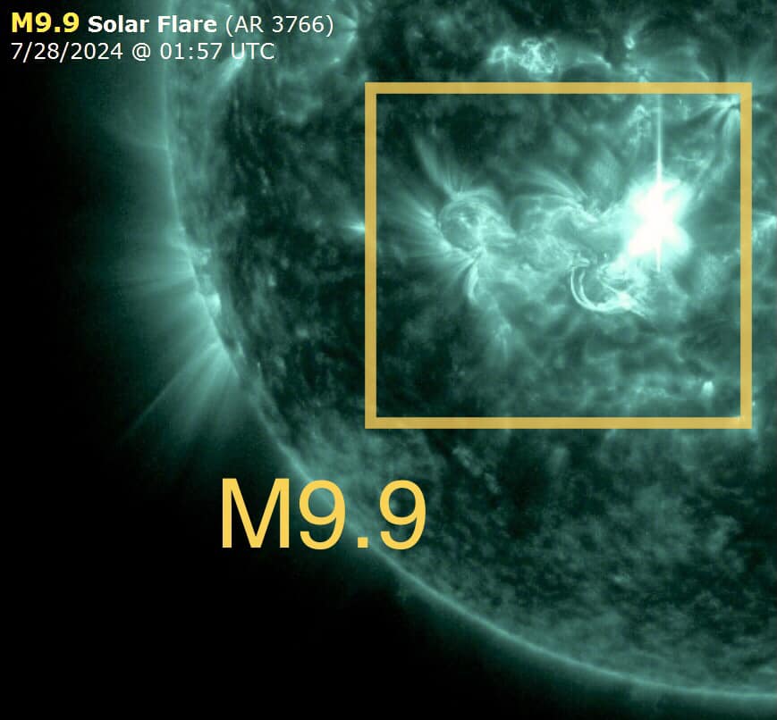 M9.9 SOLAR FLARE