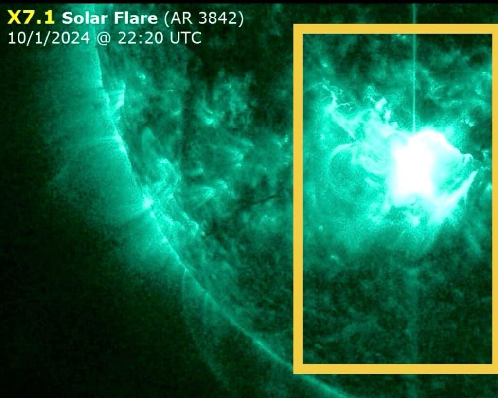 MASSIVE X-CLASS SOLAR FLARE PRE–ECLIPSE