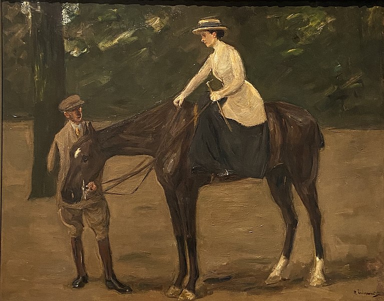 Käthe, the painters daughter, on Horse-back