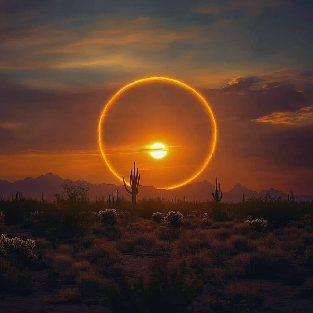 Solar Halo spotted in Arizona during sunrise