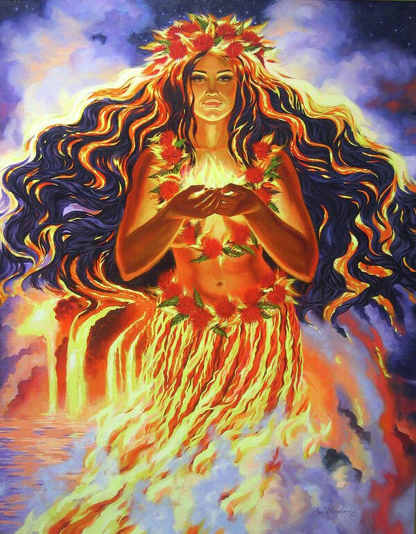 Sacred Fire of Pele, Goddess of Hawaii Volcano