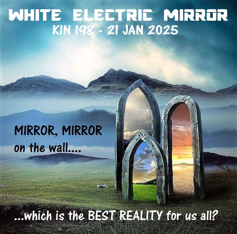 WHITE ELECTRIC MIRROR