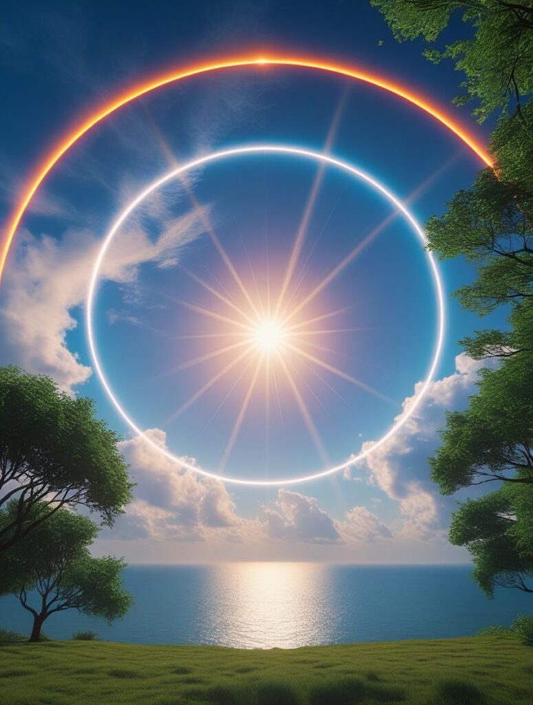 A rare double solar halo