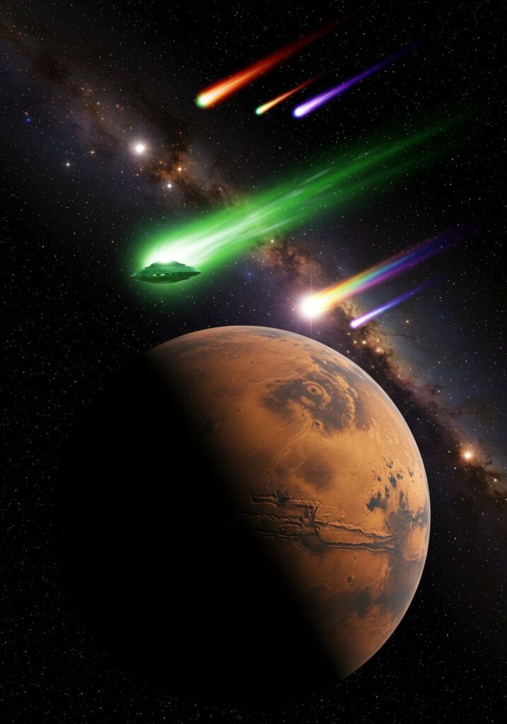 3iATLAS TICKLING THE SURFACE OF MARS