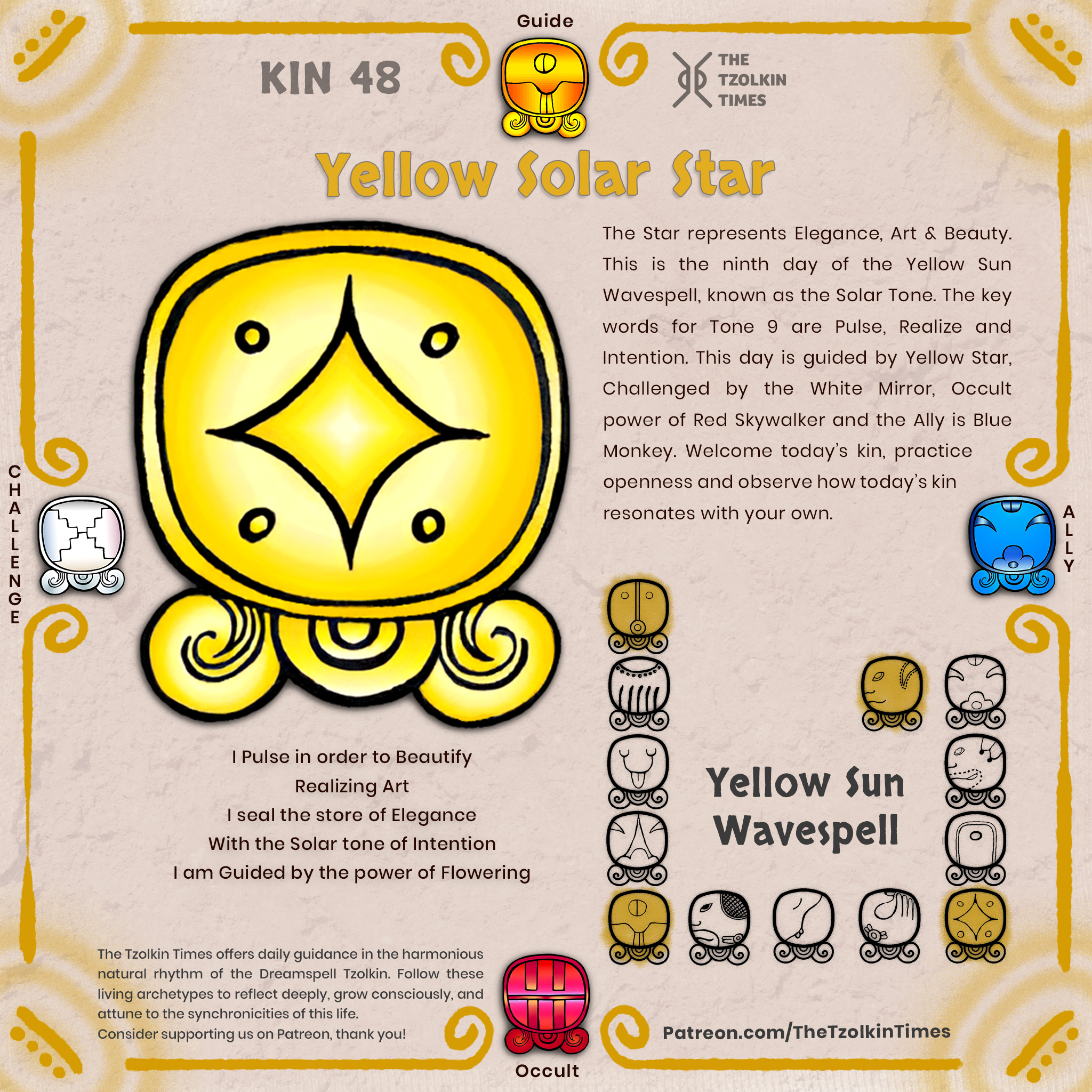 Kin 48 ~ Yellow Solar Star