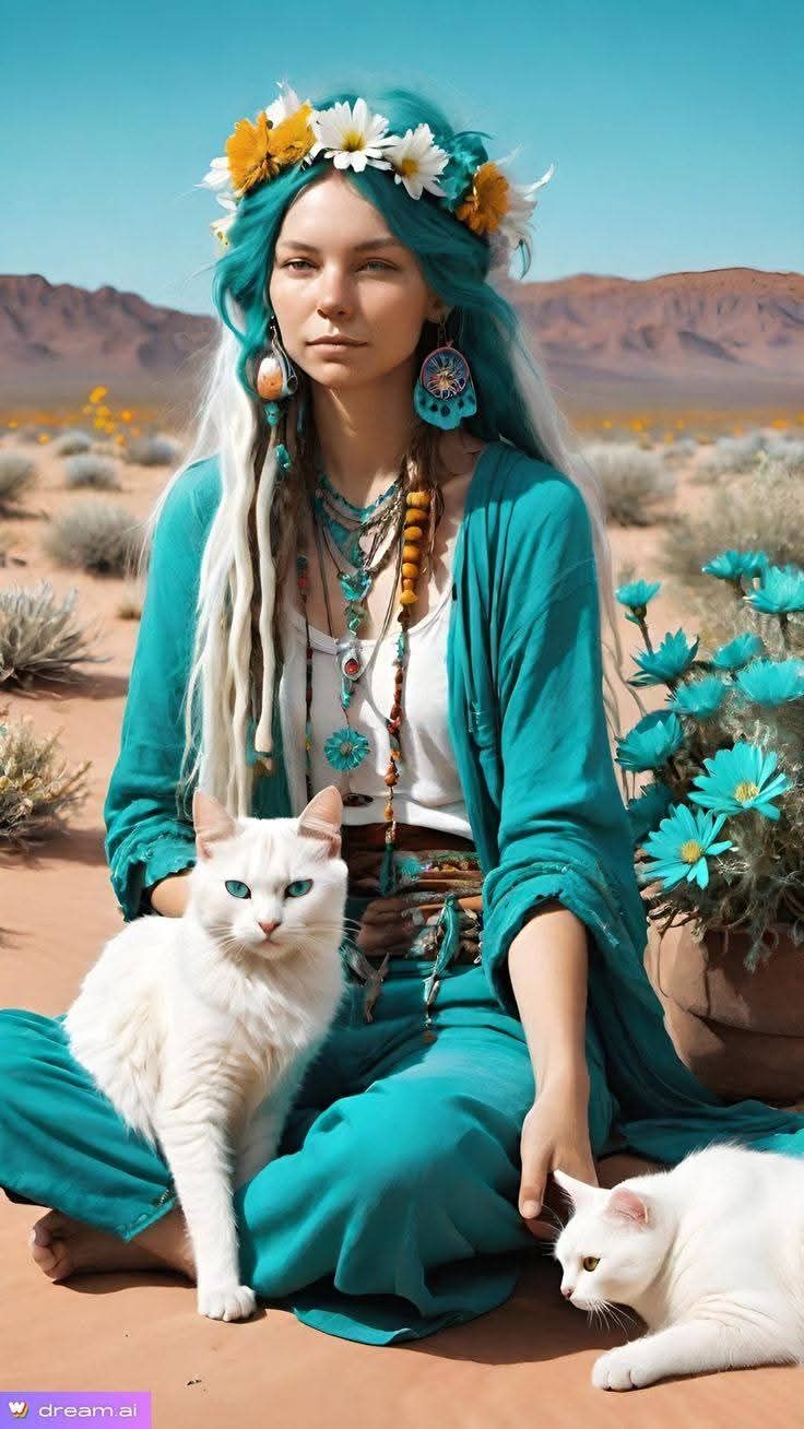 Goddess and her kitty