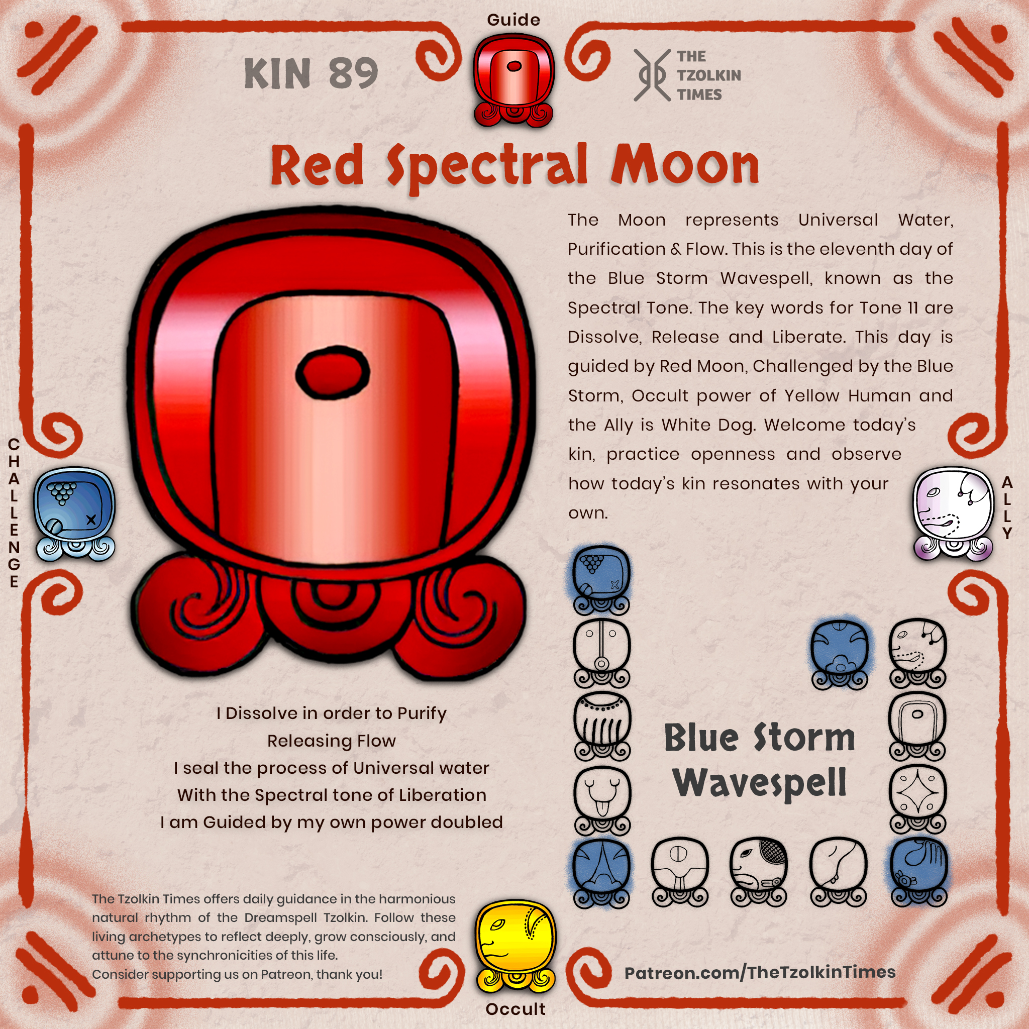 Kin 89 ~ Red Spectral Moon