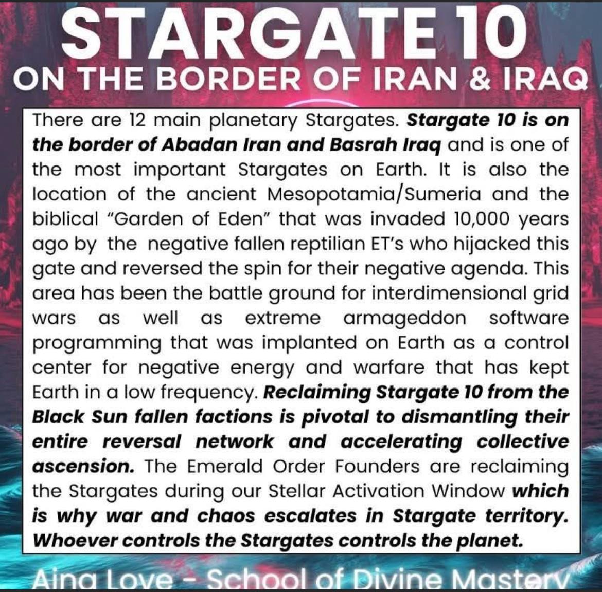 You are currently viewing STARGATE 10 🕉 Iran/ Iraq border 🕉 Emerald Order SG 10 Reclamation with Paul White Gold Eagle 🕉