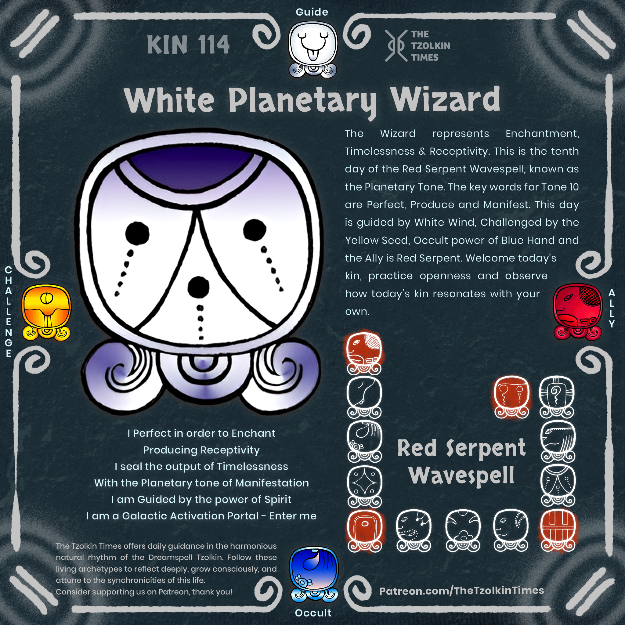 Kin 114 ~ White Planetary Wizard