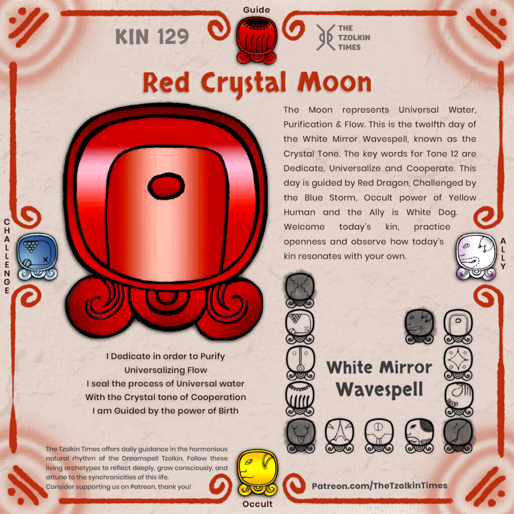 Kin 129 ~ Red Crystal Moon
