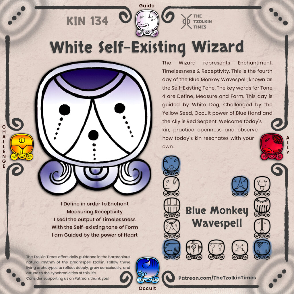 Kin 134 ~ White Self Existing Wizard
