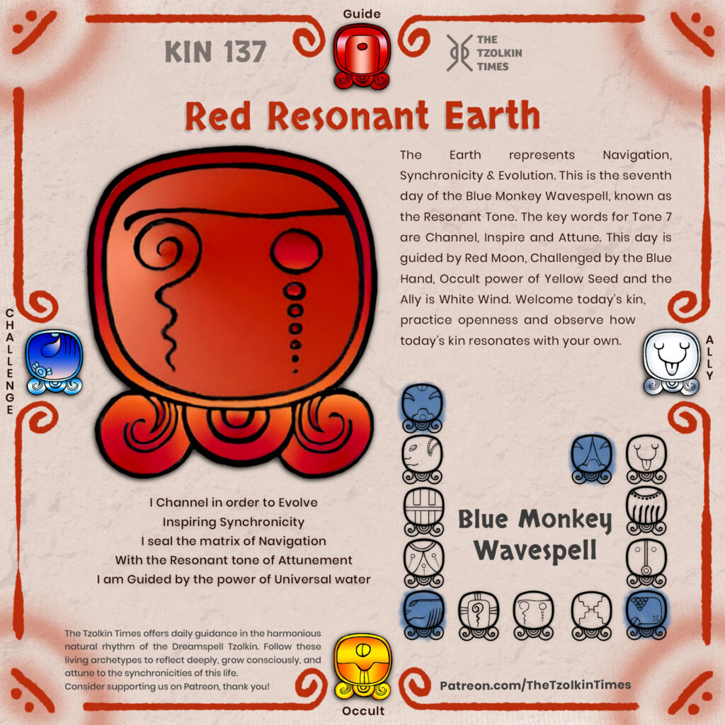 Kin 137 ~ Red Resonant Earth