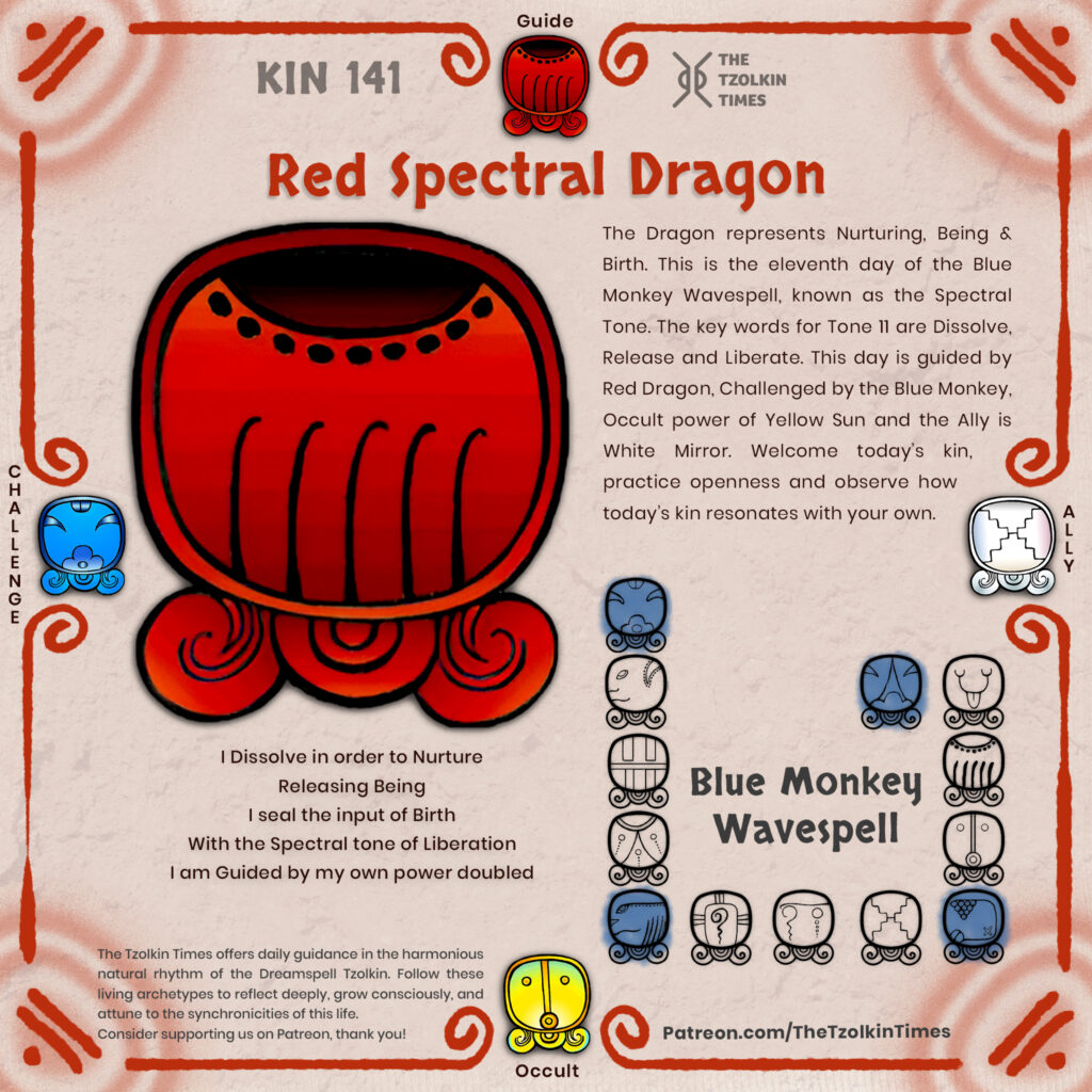Kin 141 ~ Red Spectral Dragon