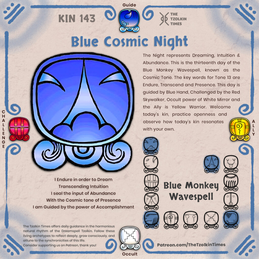 Kin 143 ~ Blue Cosmic Night