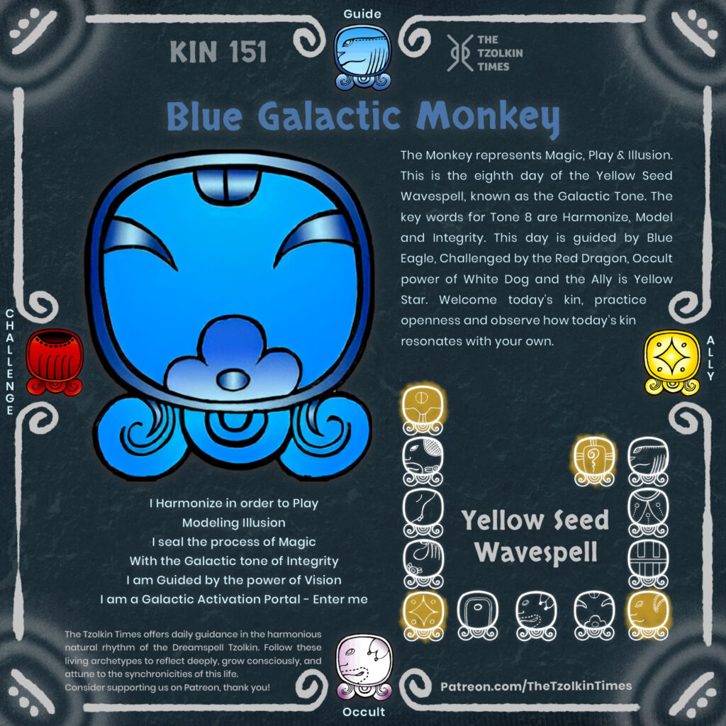 Kin 151 ~ Blue Galactic Monkey