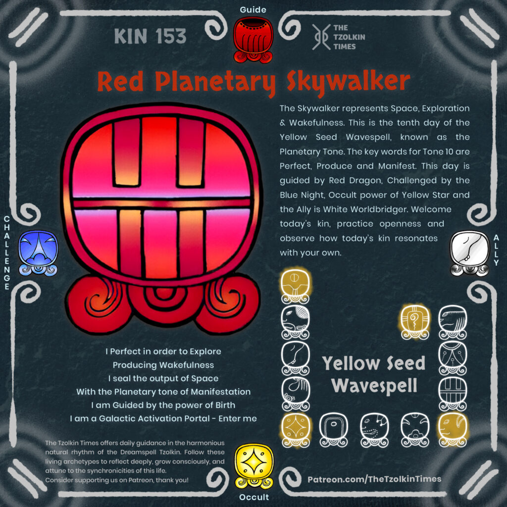Kin 153 ~ Red Planetary Skywalker