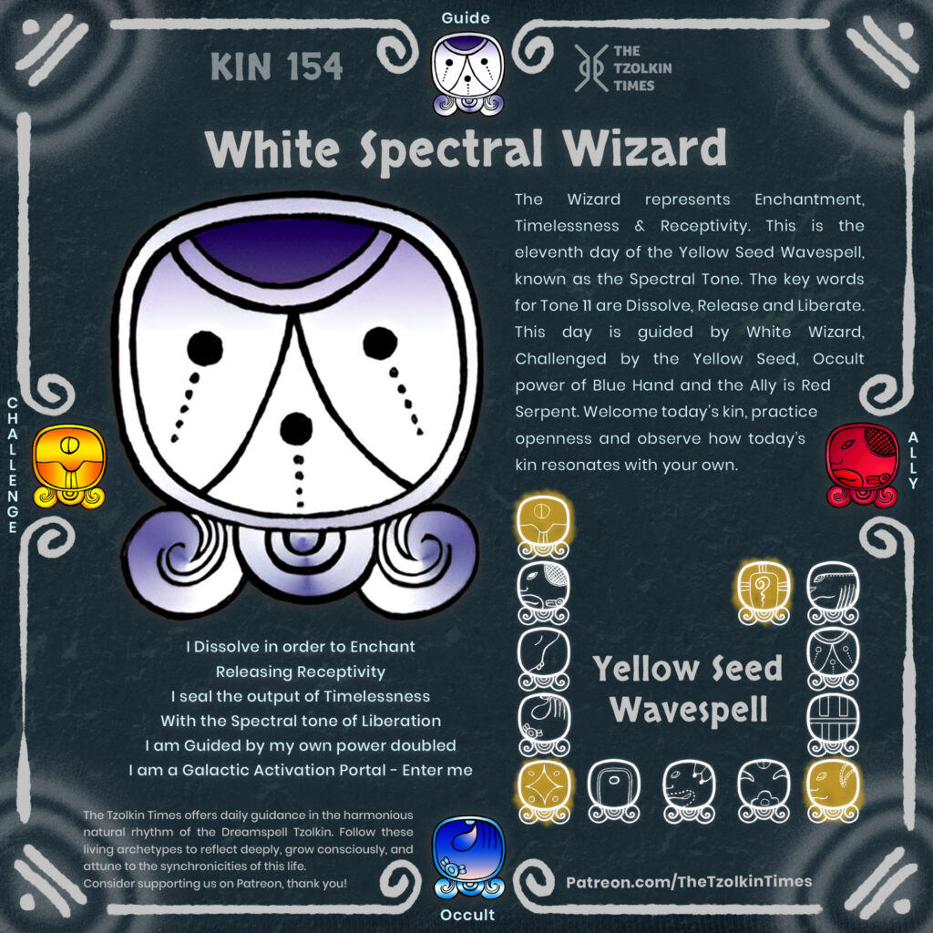 Kin 154 ~ White Spectral Wizard